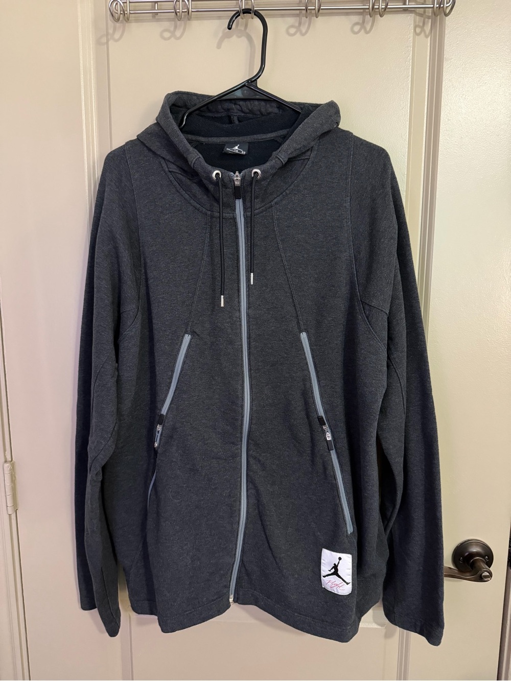 Jordan Retro 4 Full-Zip Hoodie – Men’s XL Dark Gray